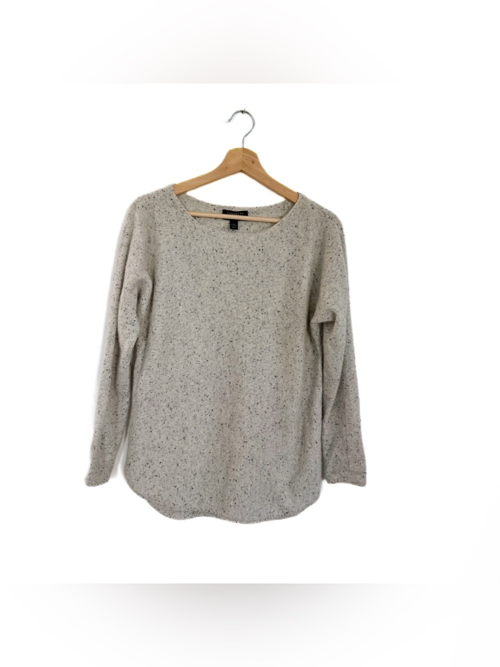 Charter Club Sweater Womens Large 100% Cashmere Gray Marled